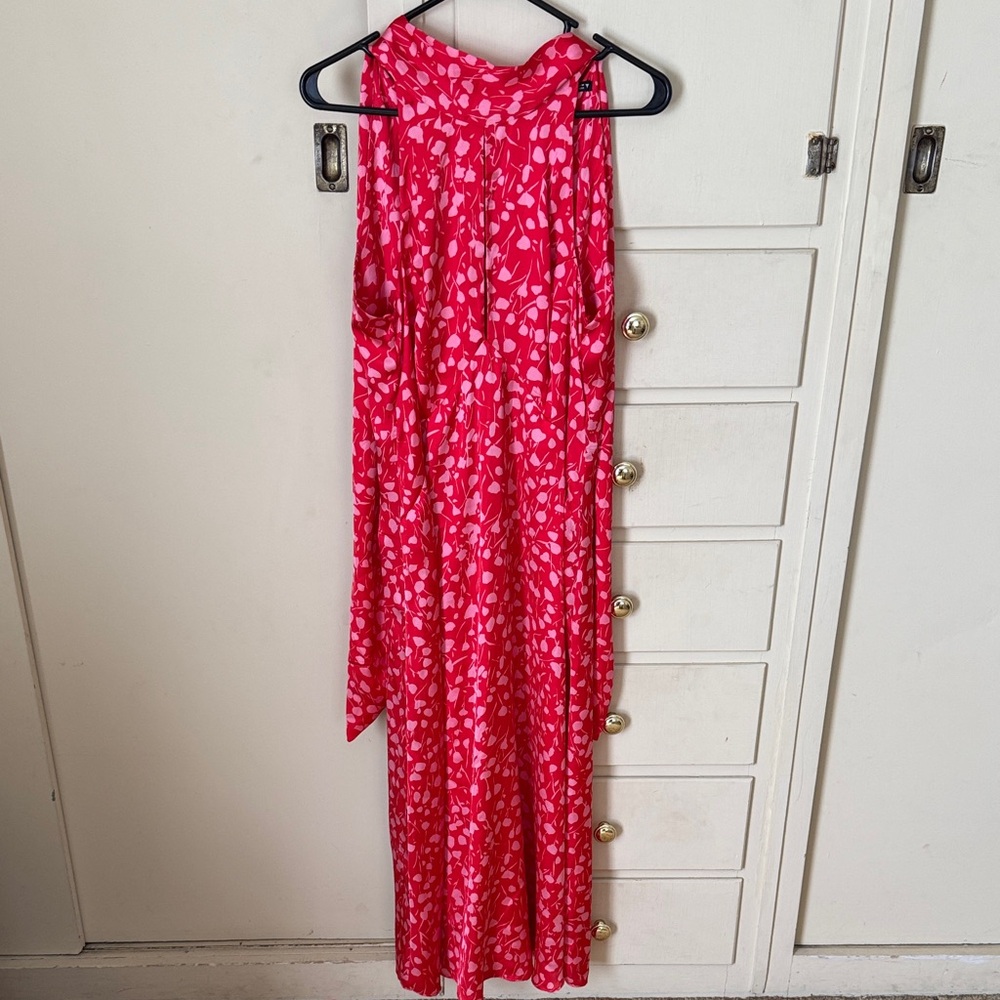 Zara Red and White Maxi Dress